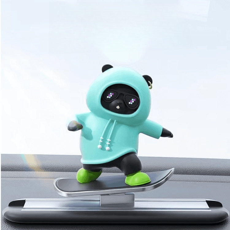 🛹🐻 Meet Your New Co-Pilot! The Skateboarding Bear Car Decor 🐻🛹