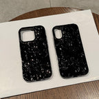 Electroplated Fashion Wrinkle Black Case for iPhone