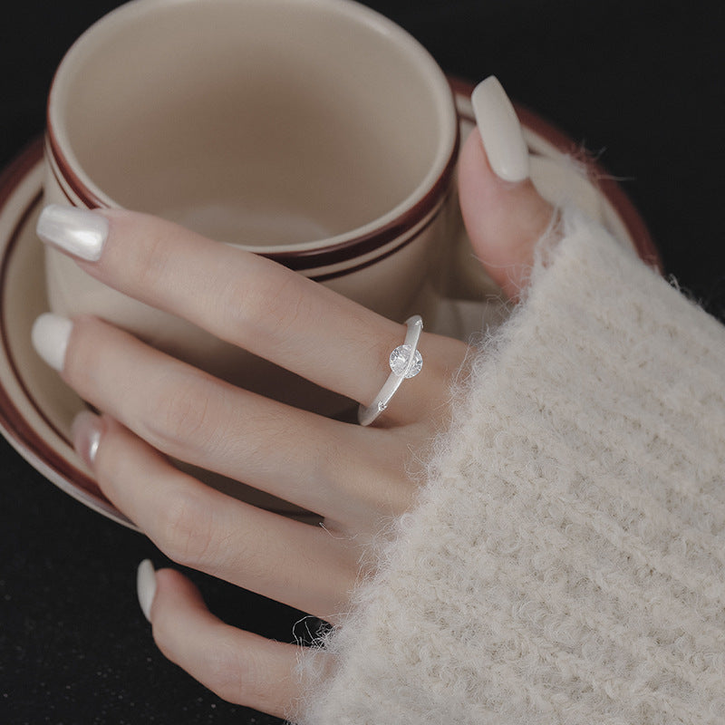 ✨Diamond ring with rotating setting – open back✨