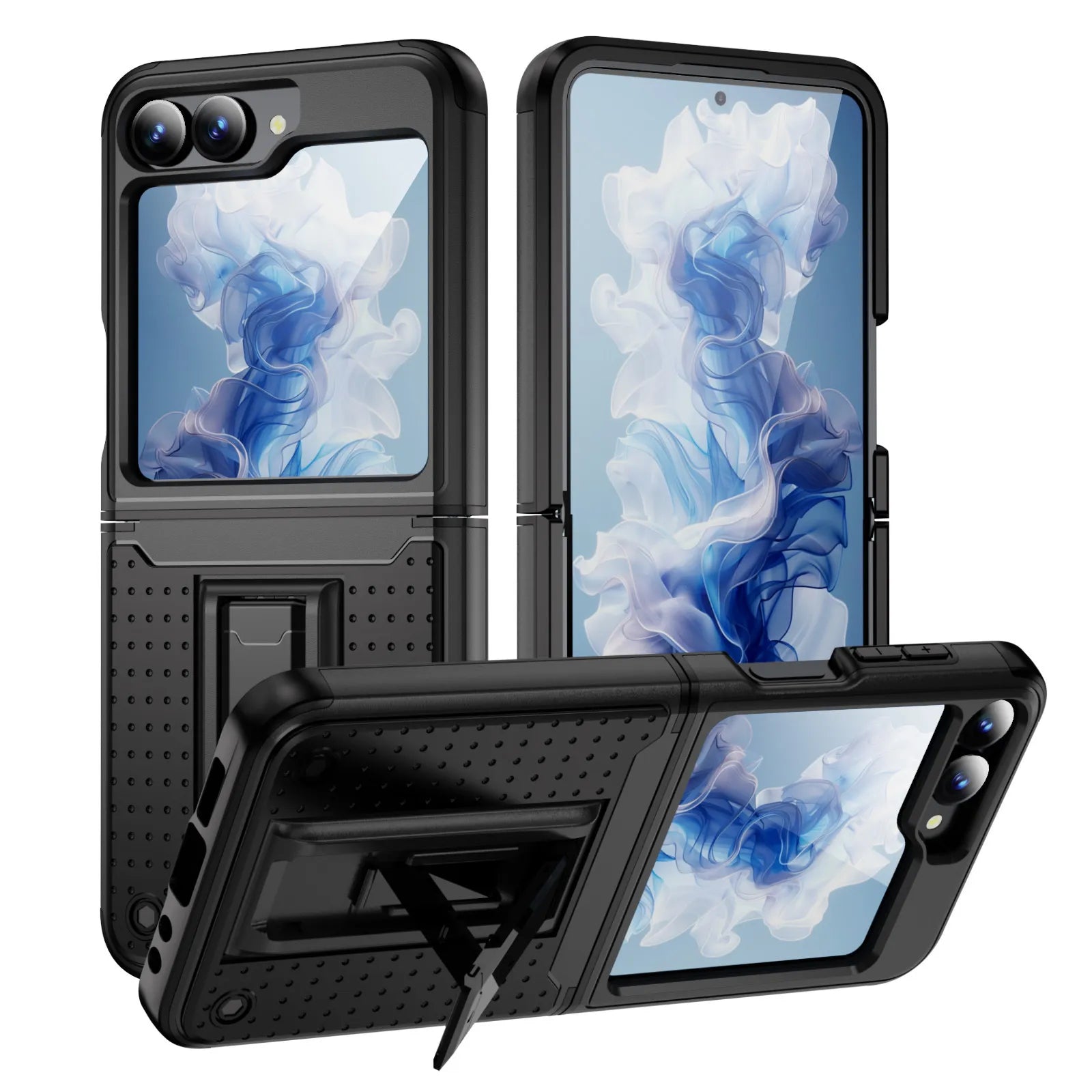 Military-grade Drop Protection with Stand Case Cover for Samsung Flip Series
