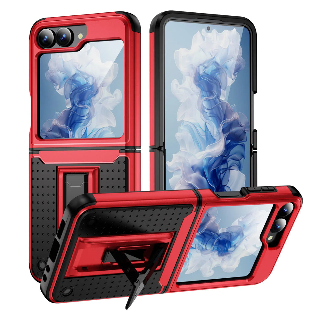Military-grade Drop Protection with Stand Case Cover for Samsung Flip Series