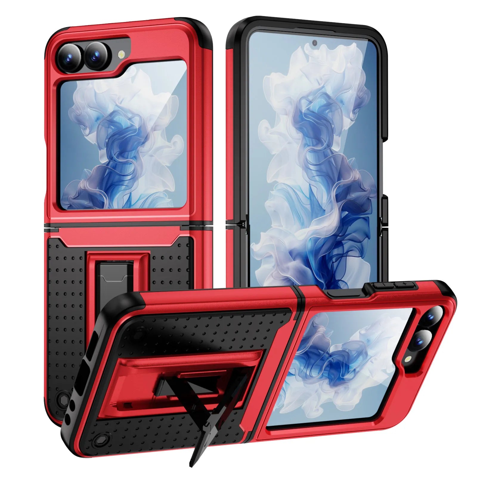 Military-grade Drop Protection with Stand Case Cover for Samsung Flip Series
