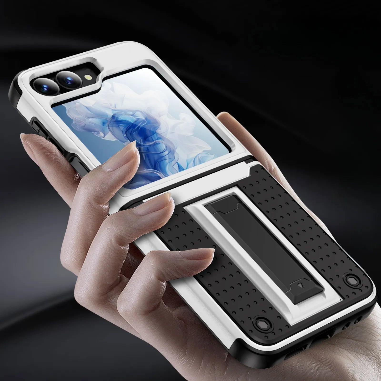 Military-grade Drop Protection with Stand Case Cover for Samsung Flip Series