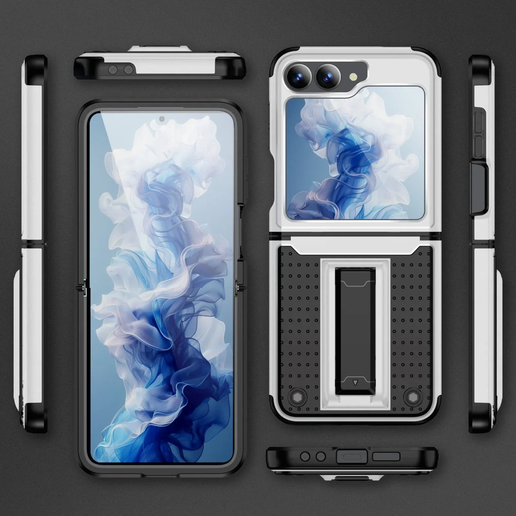 Military-grade Drop Protection with Stand Case Cover for Samsung Flip Series