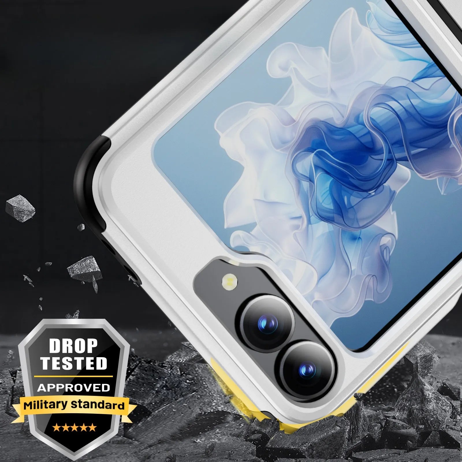 Military-grade Drop Protection with Stand Case Cover for Samsung Flip Series