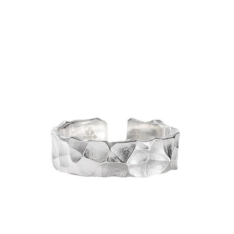 Men’s Hammered 925 Sterling Silver Ring