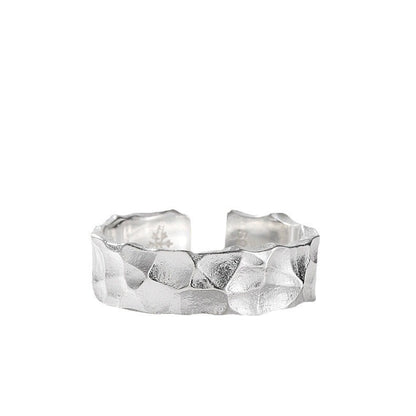 Men’s Hammered 925 Sterling Silver Ring