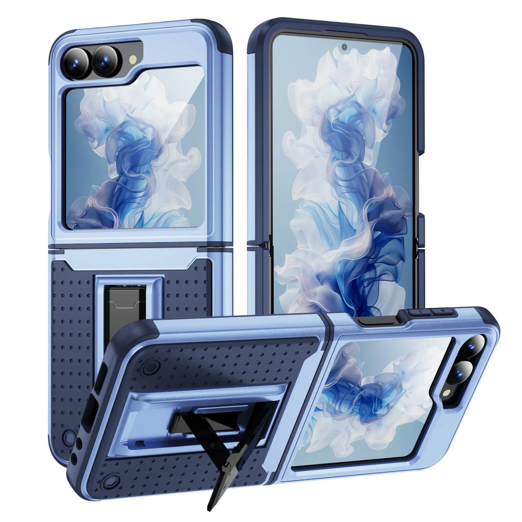 Military-grade Drop Protection with Stand Case Cover for Samsung Flip Series