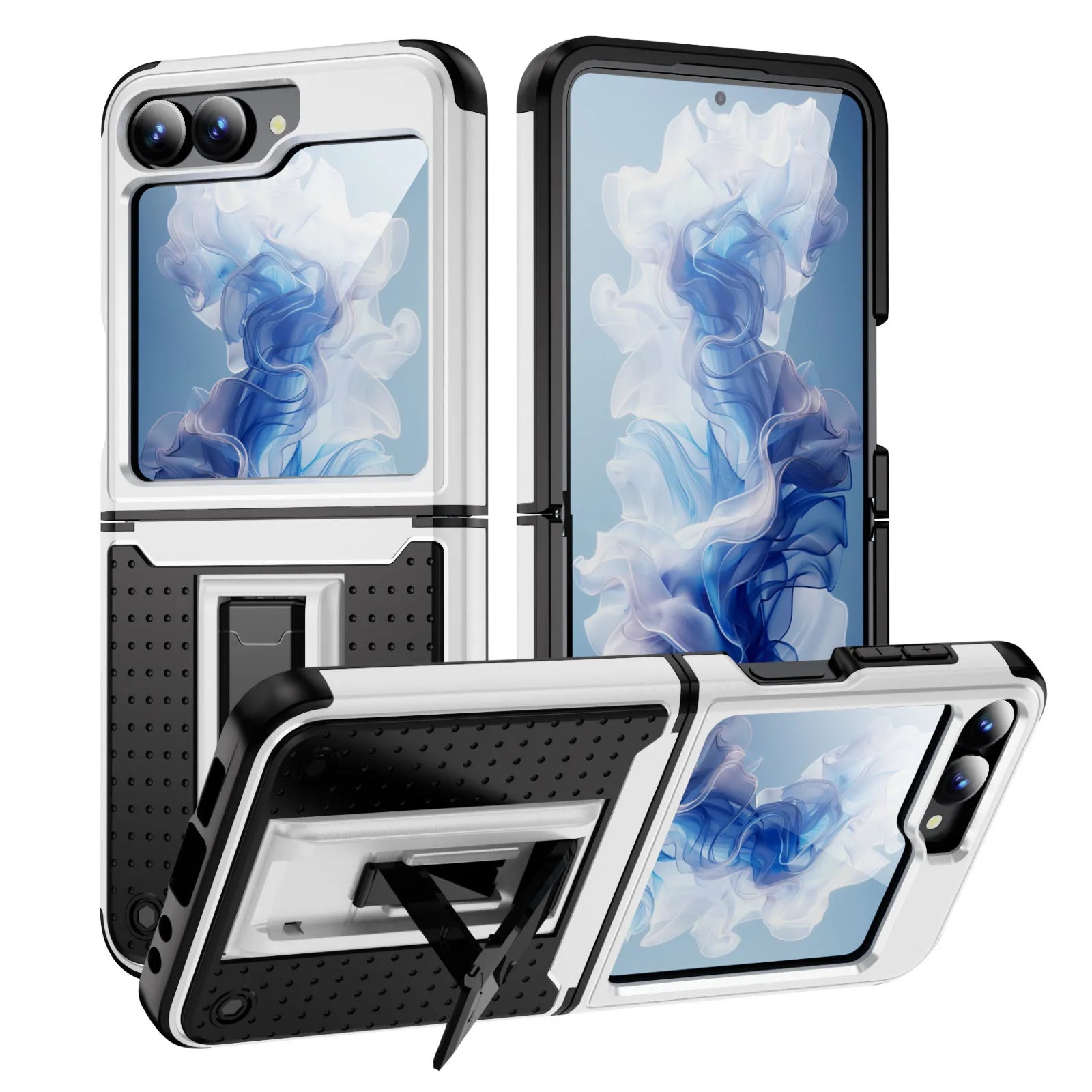 Military-grade Drop Protection with Stand Case Cover for Samsung Flip Series
