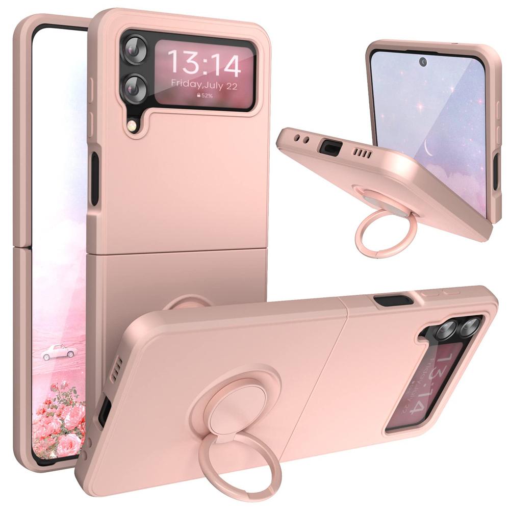 Liquid Soft Silicone Miniature Finger Buckle Case Cover for Samsung Flip Series
