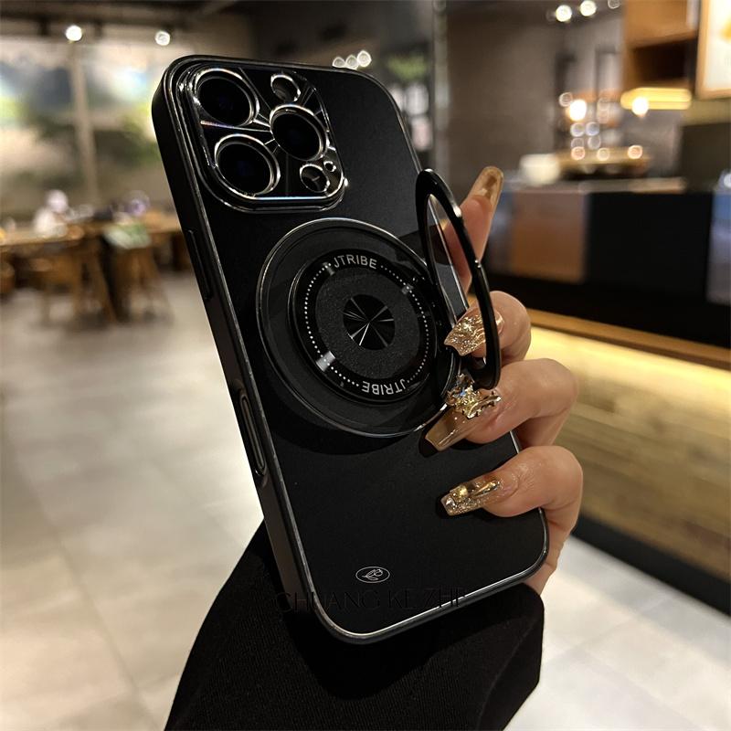 Metal Lens Protection Folding Damping Stand Case Cover for iPhone