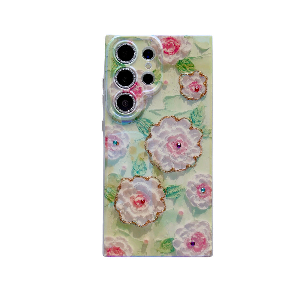 Oil Painting Flower Cover for Samsung S Series