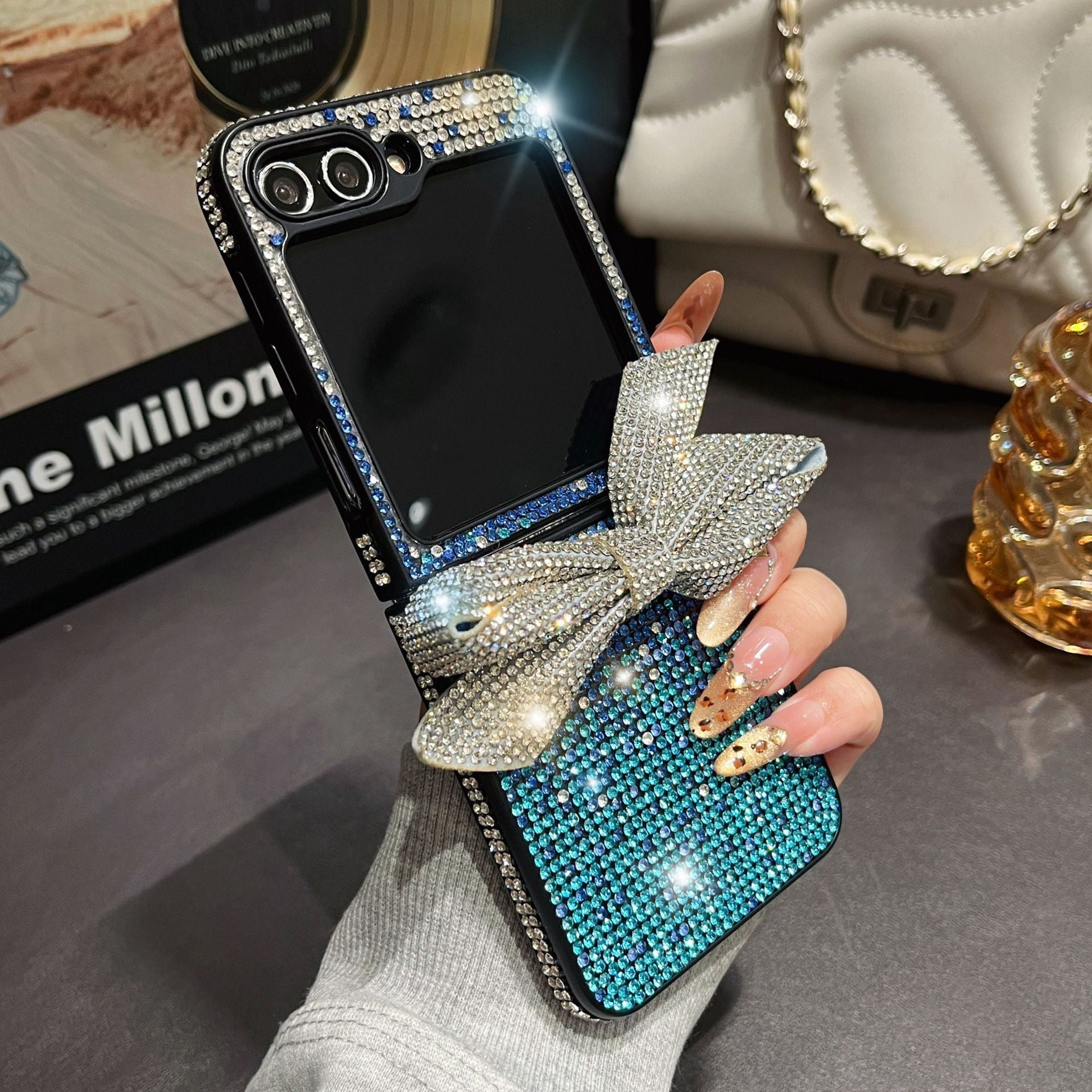 Diamond Ribbon Case Cover for Samsung Flip Series