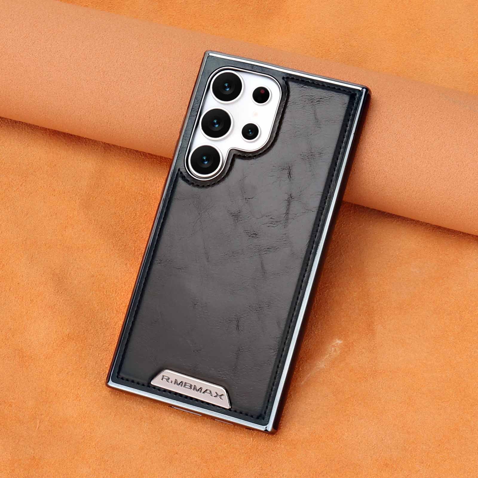 Luxury Leather with Built-in Magnetic Ring Case Cover for Samsung S Series