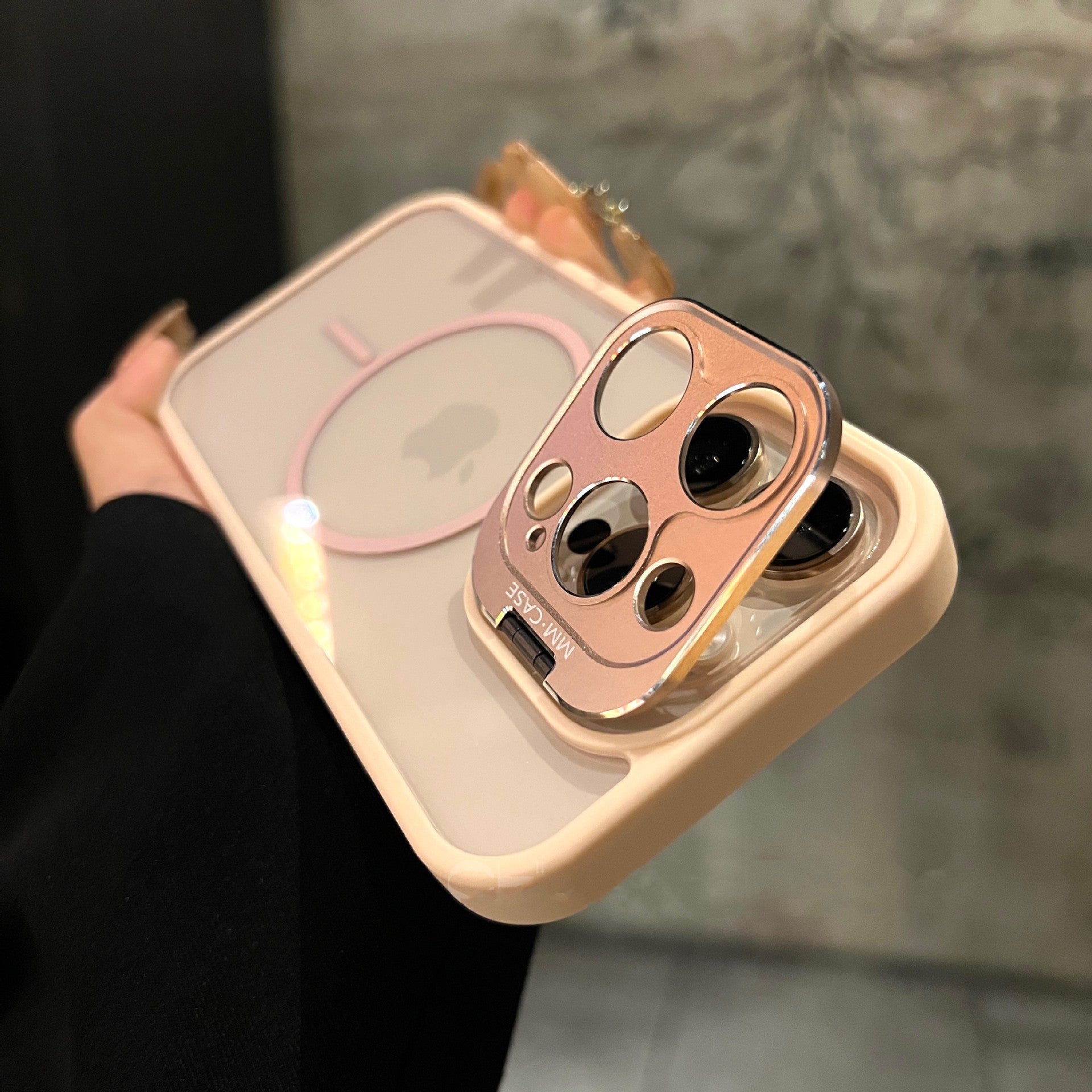 Aluminum Folding Lens Protective Frame Transparent Case Cover for iPhone