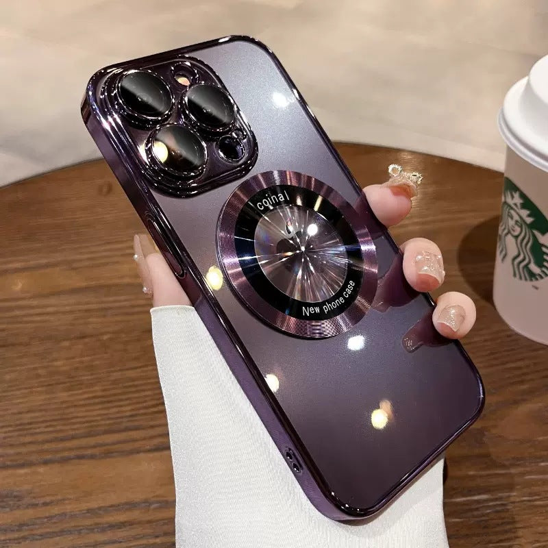 HD Transparent Electroplated Bezel Case Cover for iPhone