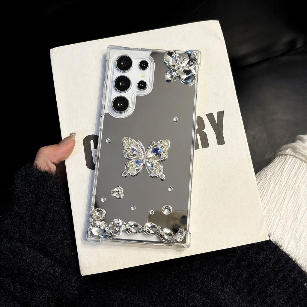Oversized Diamond Mirror Case Cover for Samsung S Series