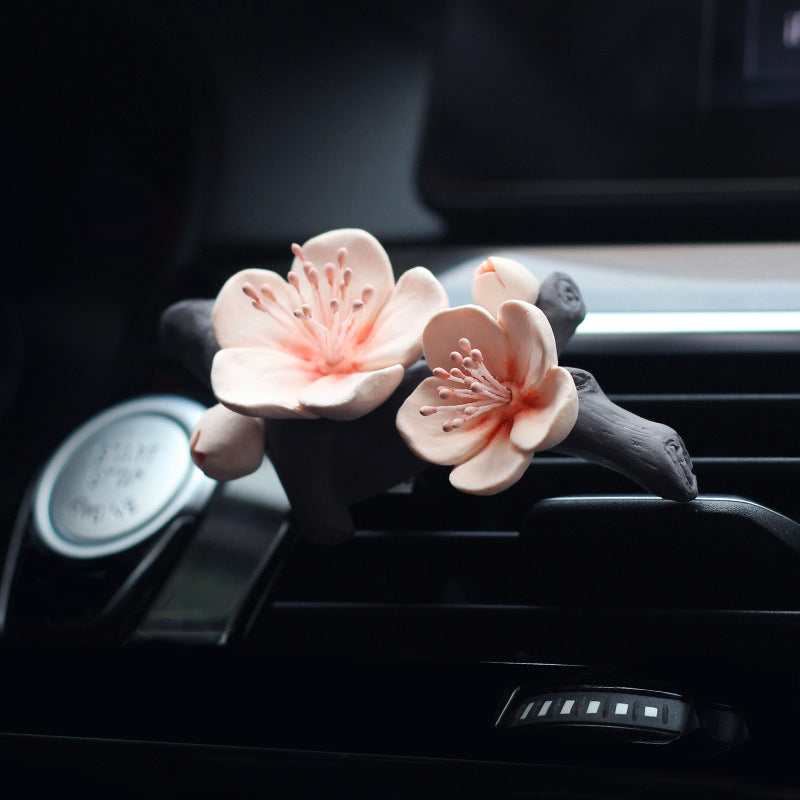 🌸🚗 The Blossoming Journey - Peach Blossom Branch Car Decor 🚗🌸