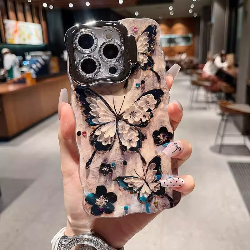 Oil Painting Style Butterfly Case Cover for iPhone