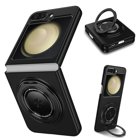 Strong Magnetic Suction Ring Holder Shell Case Cover for Samsung Flip Series