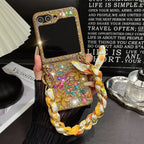 Rare Gemstone Decoration Case Cover for Samsung Flip Serie