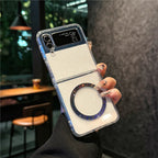 Transparent Glitter Magnetic Case Cover for Samsung Flip Serie