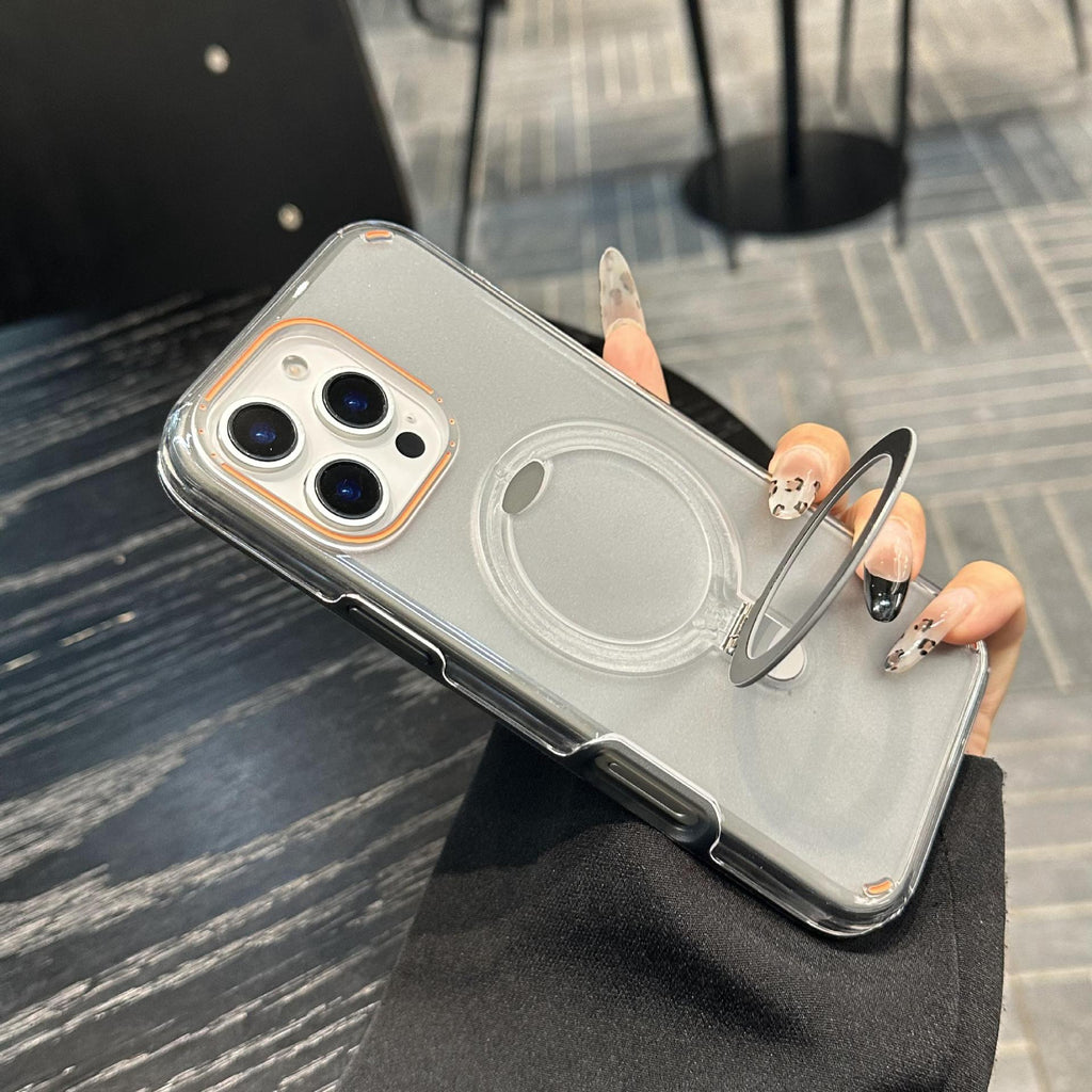 3rd Generation Frosted Anti-collision Magnetic Folding Stand Case Cover for iPhone