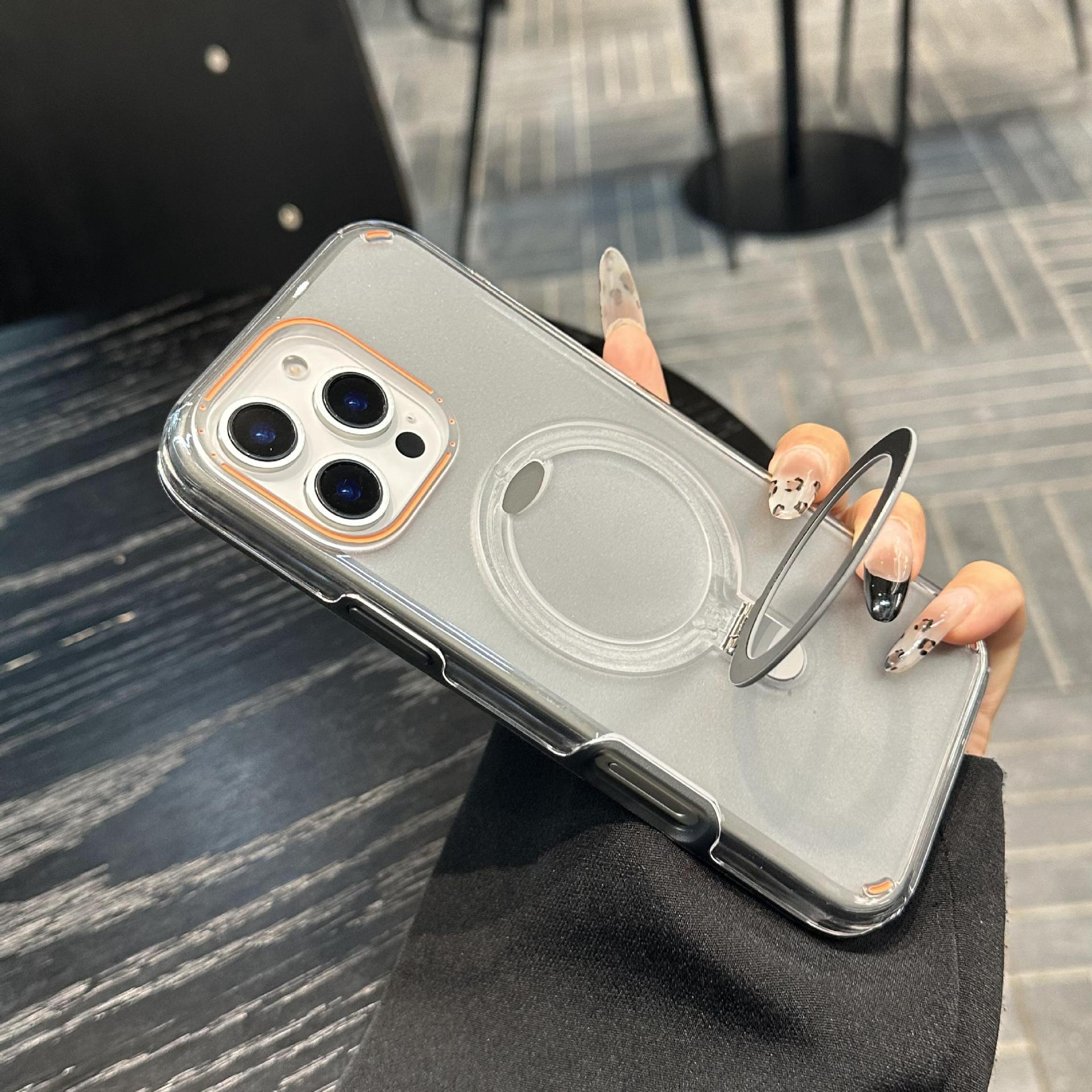 3rd Generation Frosted Anti-collision Magnetic Folding Stand Case Cover for iPhone