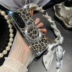 Diamond Leopard Print Case Cover for Samsung Fold Series