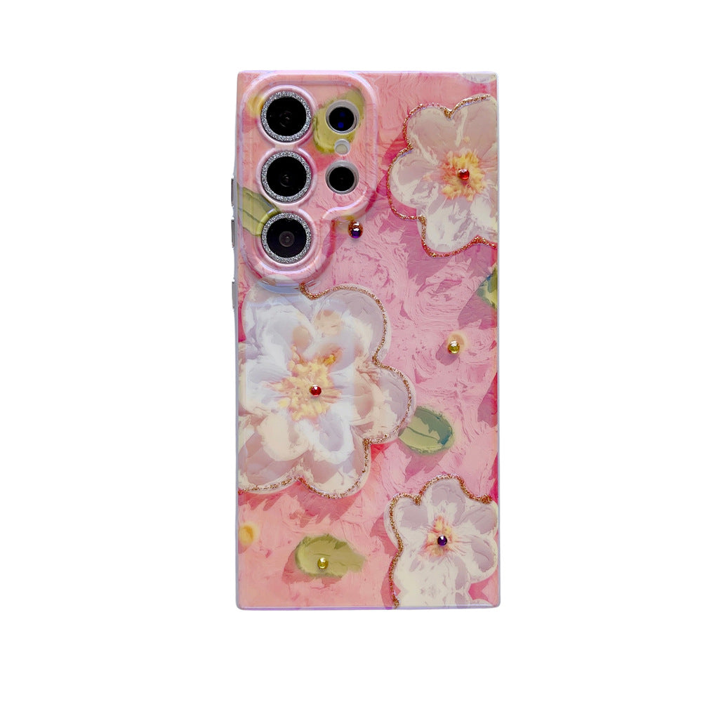 Oil Painting Flower Cover for Samsung S Series