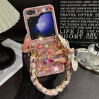 Rare Gemstone Decoration Case Cover for Samsung Flip Serie