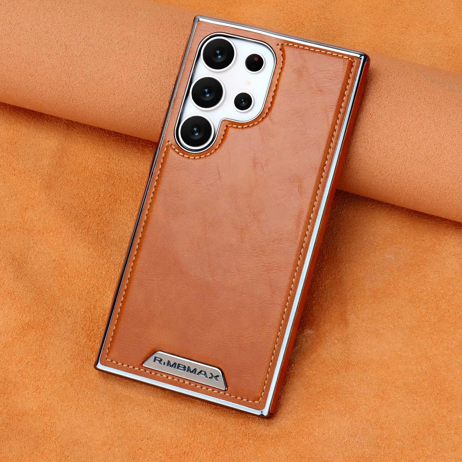 Luxury Leather with Built-in Magnetic Ring Case Cover for Samsung S Series