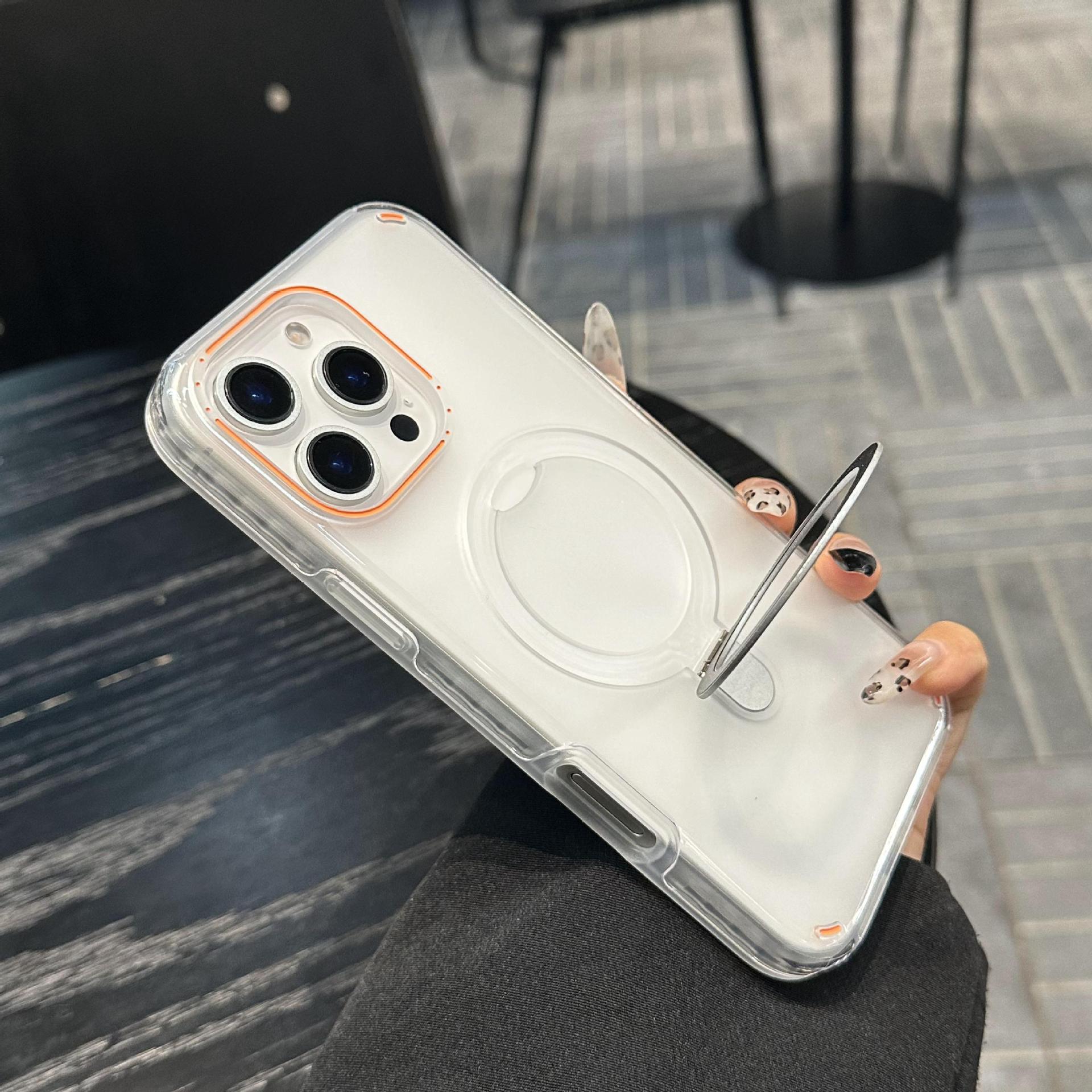 3rd Generation Frosted Anti-collision Magnetic Folding Stand Case Cover for iPhone