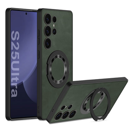 Suede Leather Magnetic Folding Stand Case Cover for Samsung S Series