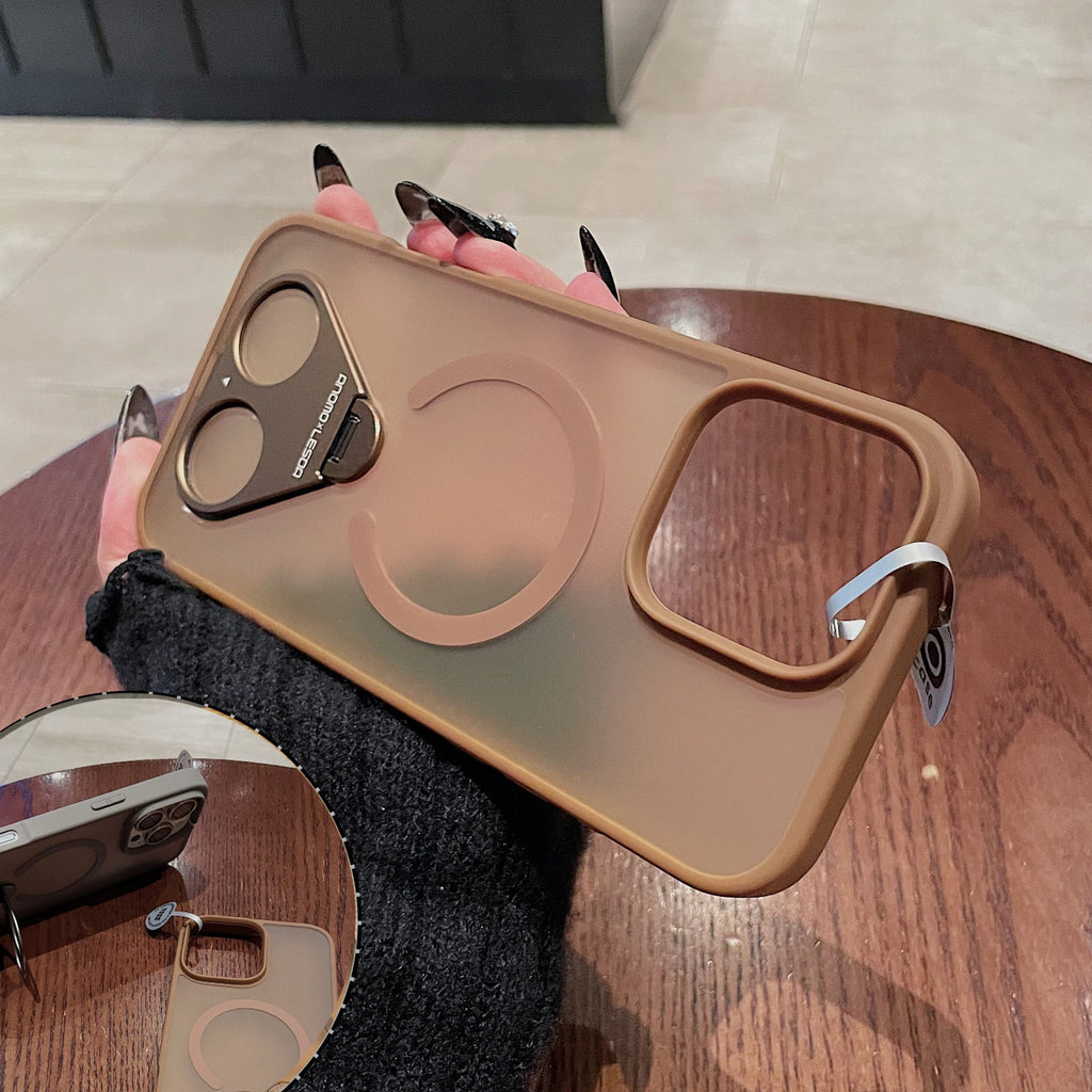 Pull Ring Stand Case Cover for iPhone