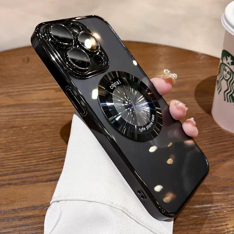 HD Transparent Electroplated Bezel Case Cover for iPhone