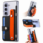 Multifunctional Card Case and Portable Wrist Strap Case Cover for Samsung Fold Series