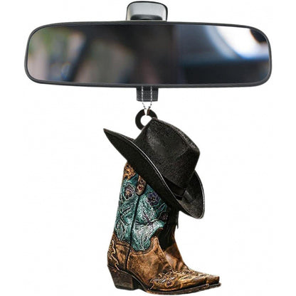 🤠✨ The Western Boot Car Charm - Ride into the Sunset with Style! ✨🤠