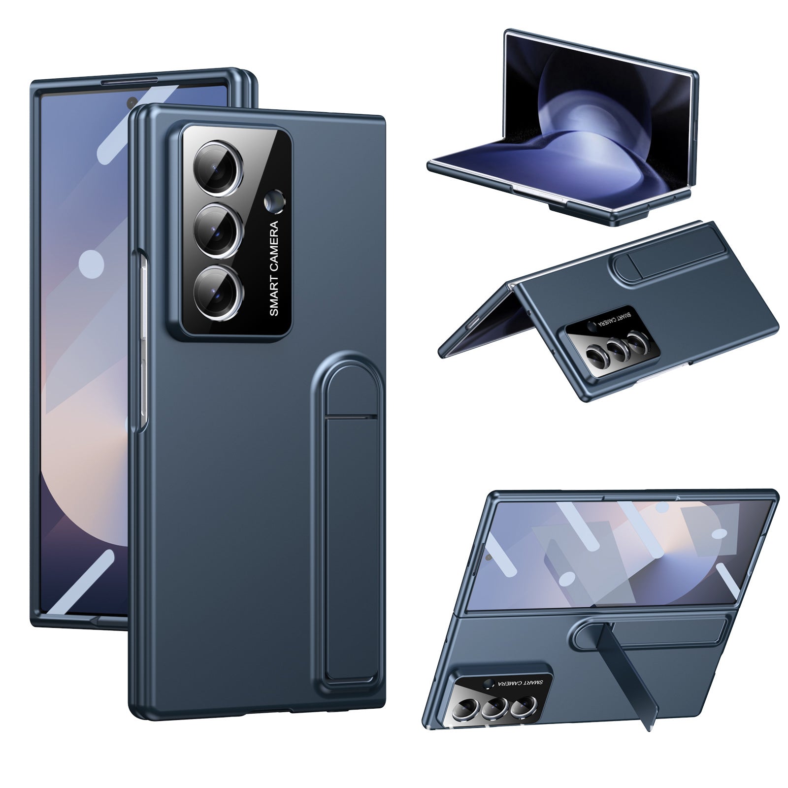 Hidden Folding Stand Frosted Case Cover for Samsung Fold Series