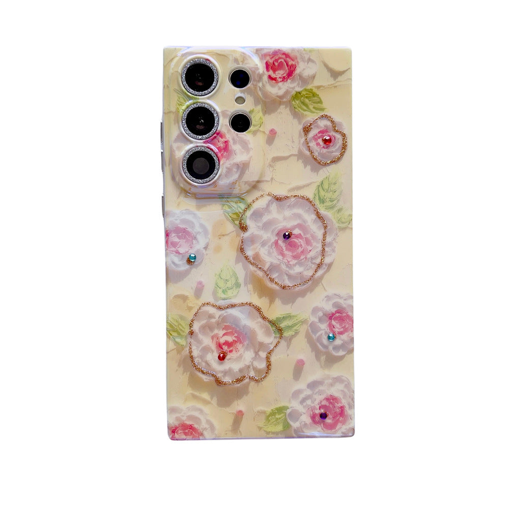 Oil Painting Flower Cover for Samsung S Series