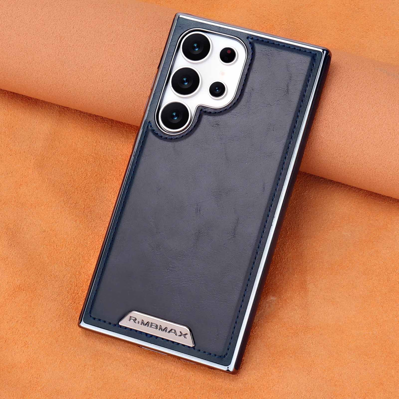 Luxury Leather with Built-in Magnetic Ring Case Cover for Samsung S Series