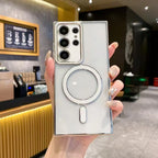 Transparent Electroplated Bezel Case Cover for Samsung S Series