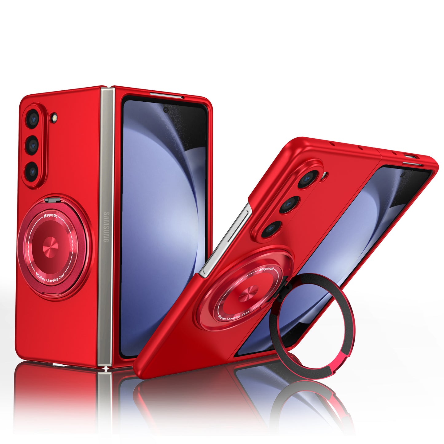 Magnetic Pro Rotary Unzip Case Cover for Samsung Fold Series