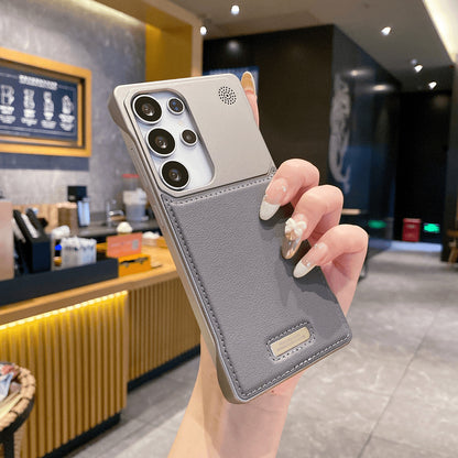 Metal Leather 2-in-1 Case Cover for Samsung S Series