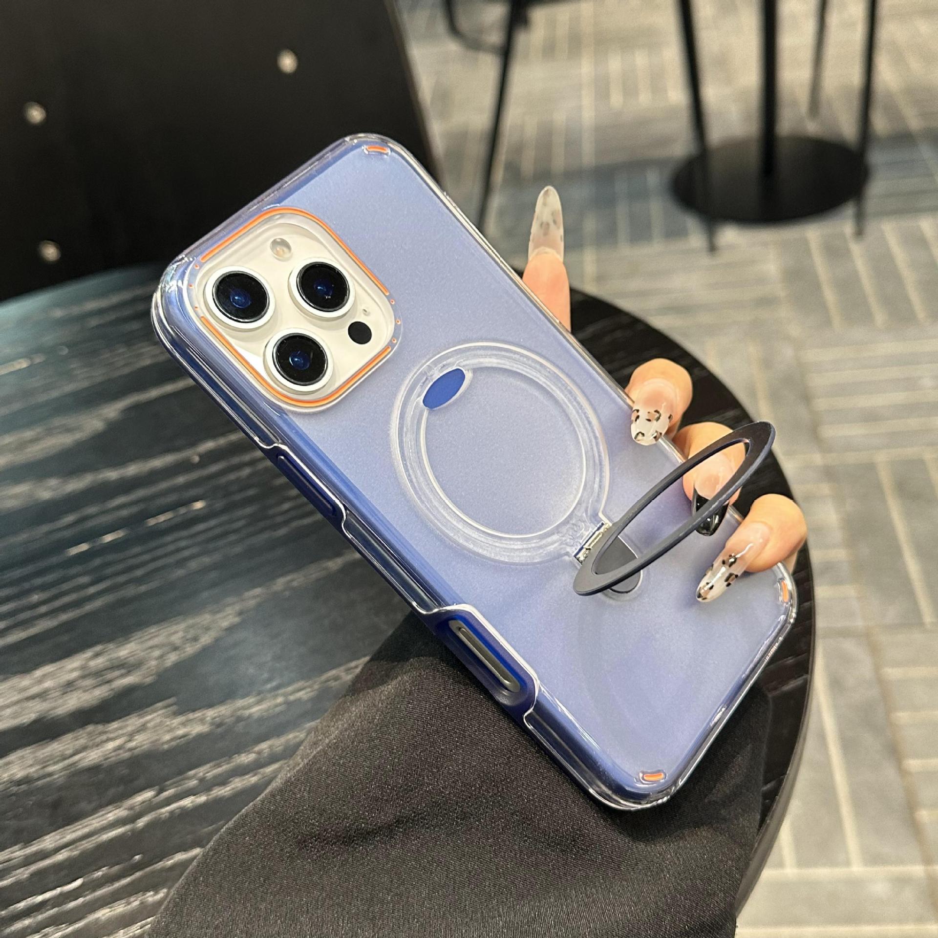 3rd Generation Frosted Anti-collision Magnetic Folding Stand Case Cover for iPhone