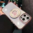 Mechanical Damping Ring Transparent Magnetic Case Cover for iPhone