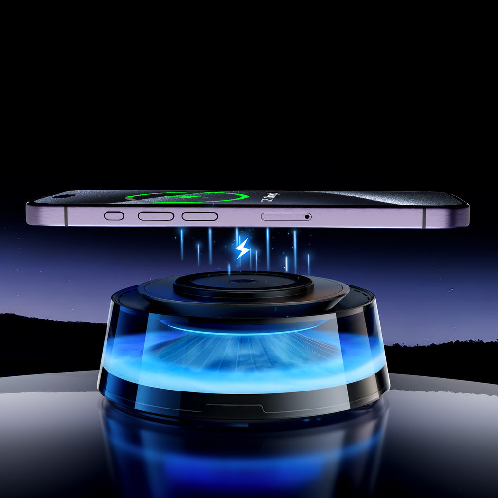 Car Aromatherapy Ambient Light with Magnetic Charging and Bluetooth Speaker Functionality