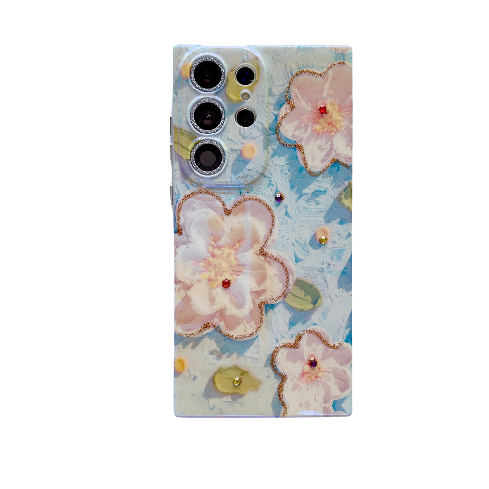 Oil Painting Flower Cover for Samsung S Series
