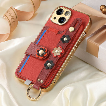 Colorful Leather Flower Case Cover for iPhone