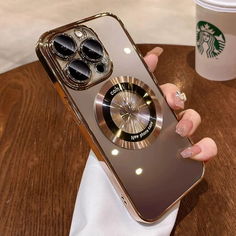 HD Transparent Electroplated Bezel Case Cover for iPhone